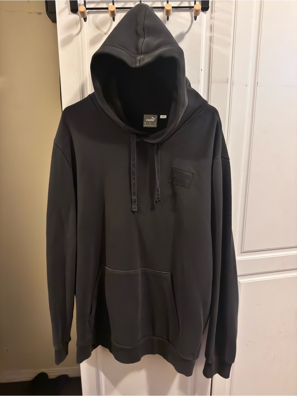 Puma Black Pullover Hoodie with Front Pocket